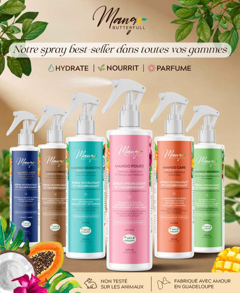 Les sprays hydratants et nourrissants